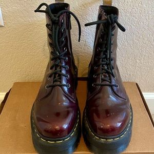 Dr. Martens Vegan Jadon II Max Platforms - Burgundy